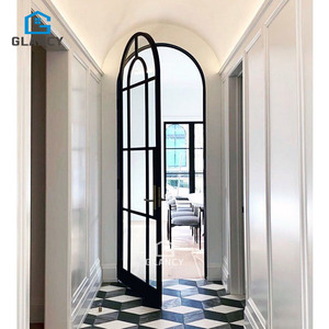 French Exterior Entry Main Modern Glass Arch CE Certified