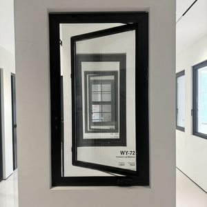 DERCHI Customized Durable French Modern Design Noise Reduction Apartment Window Wall Insulation Hurricane Window Aluminum Frame