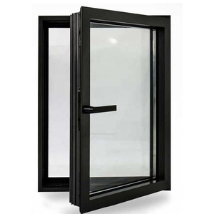 Superhouse Cheap Aluminum windows Passive House Energy Rating Super Strength Steel Aluminium clear Glass Crank Awning Window