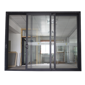 NFRC Certificate New Modern Big Entrance Aluminium Low-e Sliding Rail Glass Patio Doors