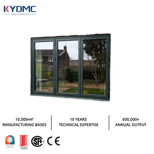 Low E Double Glass Aluminium Black Frame Bifold Windows Soundproof NFRC Modern Exterior Garden American bar Bifold Window