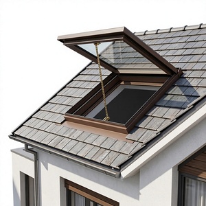 Automatic Aluminum Electric Skylight Rectangle Roof Window Triple Glazed Glass Soundproof Rain Screen