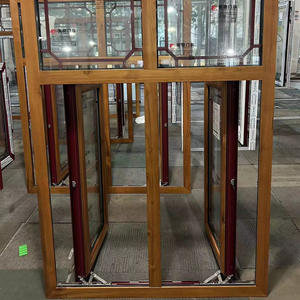 NFRC Certified Modern Design Aluminum Clad Wood Windows with Grill Tilt Turn & In-Swing Dual Action