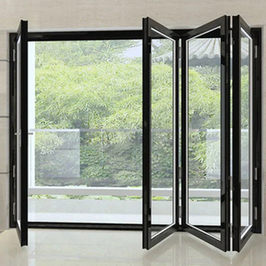 Large Modern Internal Lockable Folding Doors Accordion Sliding Aluminum