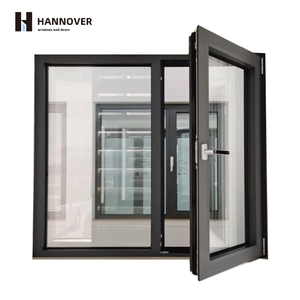 Energy Efficient Aluminum Alloy Swing Casement Window Double Glazed Modern Villa Window System