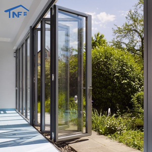 OEM NFRC Waterproof Thermal Break Aluminum Outdoor Exterior Stacking Bi-fold