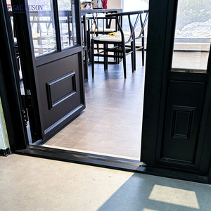 Minimalist Waterproof Aluminium Glass Double Door