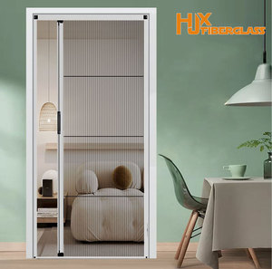 Professional Production Windows Mesh Aluminum Frame Insect Screen Slide Mosquito Net Folding Matel Door Screen Easy To Install