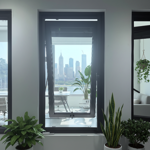 DERCHI Aluminum Casement Window Impact windows Hurricane Proof Modern Aluminium windows With Double Glazed Glass