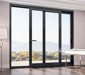 Aluminum Alloy Double Glass Swing Sliding Exterior Doors with Stainless Steel Screen Decoration Finished Surface