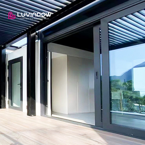 Hot Sell Energy Efficiency Custom Double Layered Tempered Glass Thermal Break Aluminum Lift Sliding Balcony Patio Doors