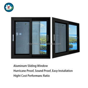Modern Stainless Steel Screen Netting Hurricane Impact Thermal Break Aluminum Sliding House Windows Doors