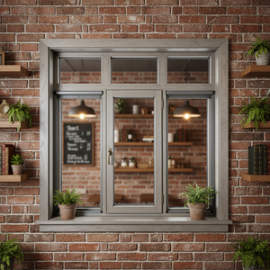 Double Glazed Single Hung Sliding Soundproof Aluminum Clad Wood Windows Interior/Exterior Replacement for Hotel Kitchen Use