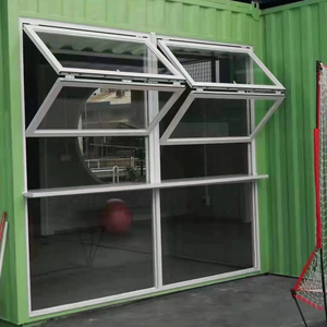 Modern Exterior Vertical Bi-folding Aluminum Alloy Window High Quality Hardware Heat Insulation Powder Coated Finish