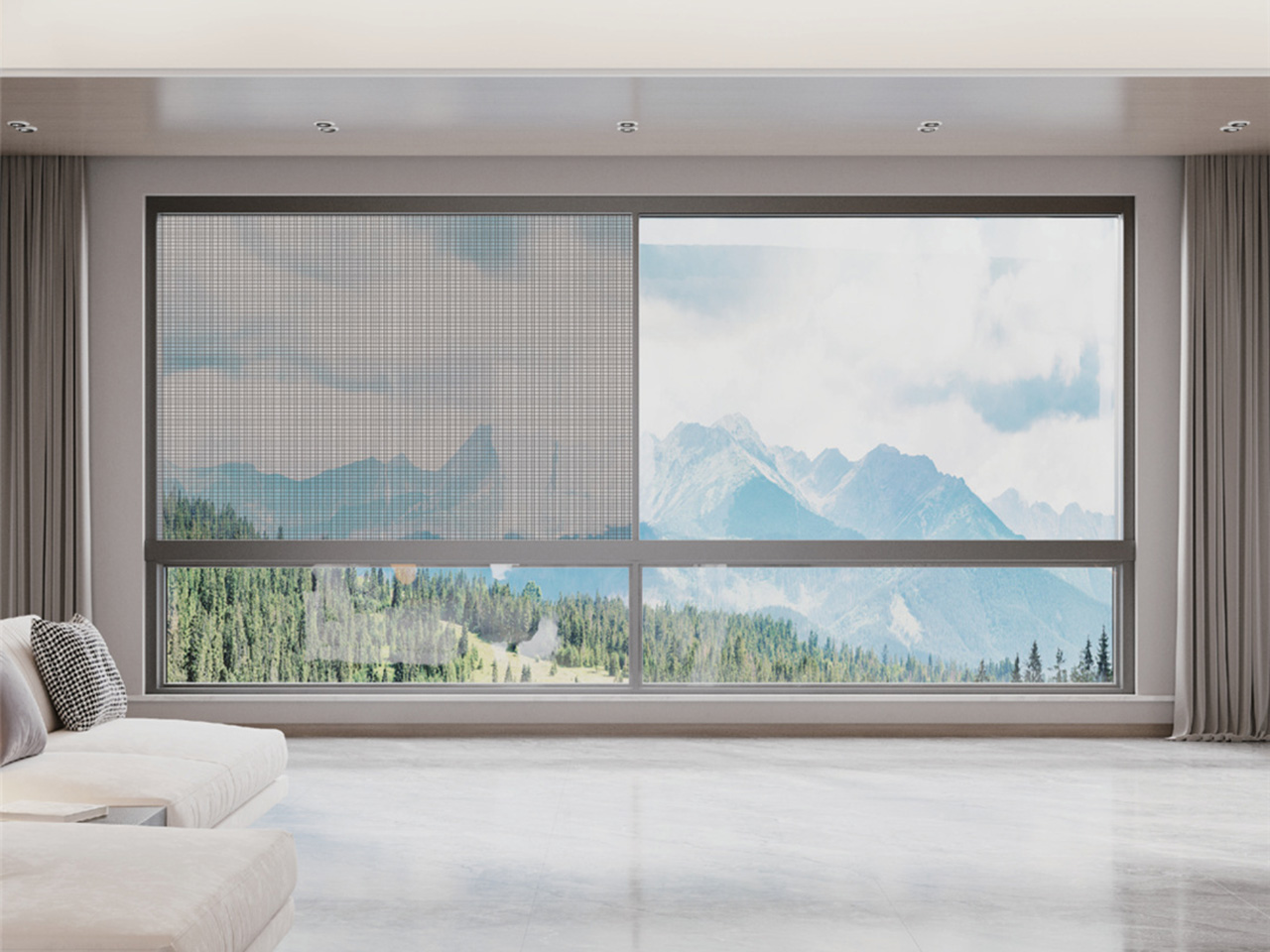 Vexis thermal break aluminum sliding window installation