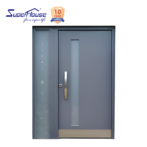 Luxury Aluminum Hurricane Impact Front Entry Door NOA FPA AAMA NFRC Certified High Wind Resistant Villa Exterior