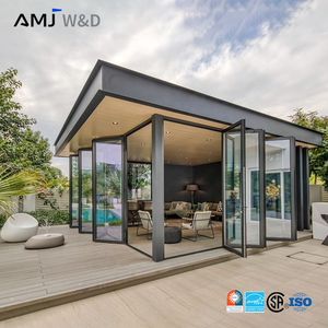 Middle East Insulating Glass Bifold Door Modern Foldable Screen