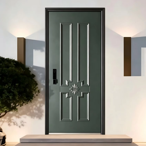Aluminum Carved Door Exterior Double Front CNC Design Anti Theft Tempered Glass Waterproof Modern Luxury Villa Custom