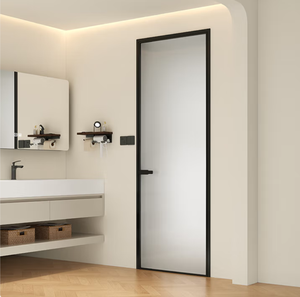 Modern Design Aluminum Alloy Doors And Windows Slim Profiles Villa Entrance Aluminum Alloy Door
