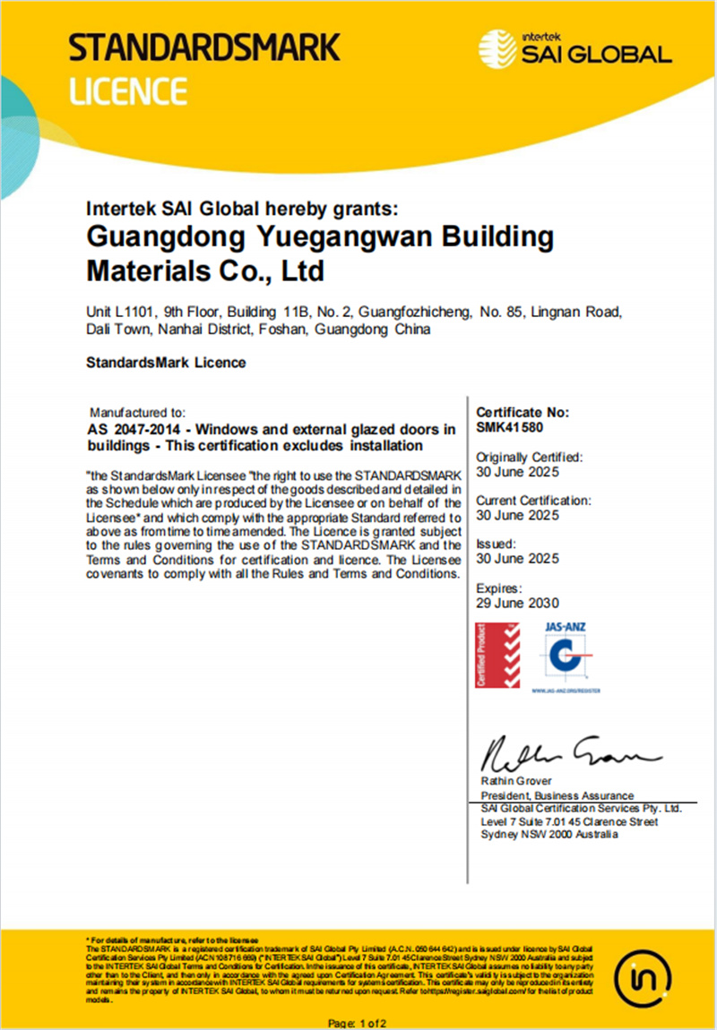 Vexis ISO quality management system certificate