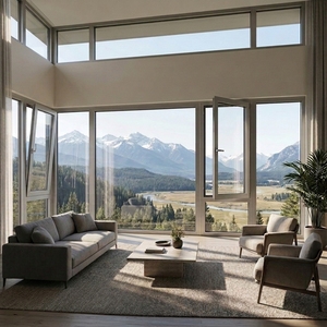 Thermal Break Tilt and Turn Aluminum Window Double Glazing Ventilation for Arabian Luxury Villa Construction Project