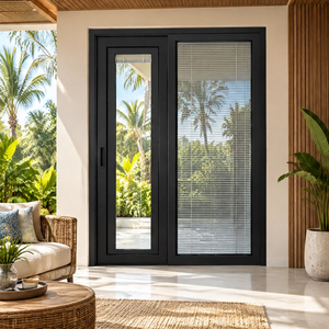 OEM ODM Aluminum Sliding Doors with Thermal Break Frames, Custom Glass and Weather-Resistant Design