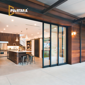 Exterior Conceal Stacking Door Sliding Patio Door Aluminium Hidden Glass Pocket Slide Doors Inside the Wall
