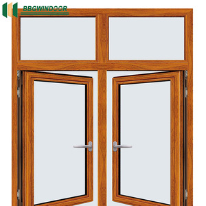 Lukliving Wholesale Tempered Glass Aluminum Clad Wood Window Wholesale Modern Aluminum-Clad Wood Windows