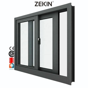 Energy Efficient NFRC AS2047 Hurricane Certification Aluminum Sliding Window