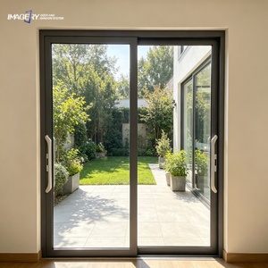 Modern House Aluminum Sliding Door Double Tempered Glass