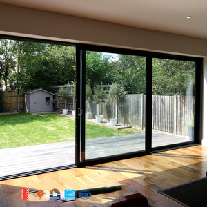 AMJ As2047 Australian Windows and Doors Panoramic Double Glazed Stacker Doors Commercial Exterior Patio Aluminum Sliding Doors