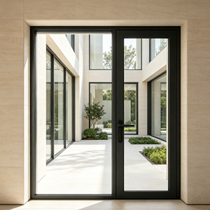 Custom Australian Standard Casement Door Stable Aluminum Alloy Double Glazed Tempered Glass Modern Interior Doors with AS2047