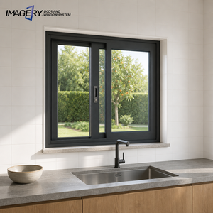 Contemporary Aluminum Sliding Window Two Track