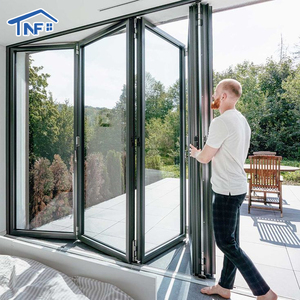 NF Aluminum Doors Aluminium Bifold Patio Folding Glass Doors Outswing Energy Efficient