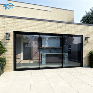 Glass Aluminum Doors Customized Stainless Steel SLIDING DOORS Modern Aluminium Profile Wall Exterior Villa Partition Doors NF