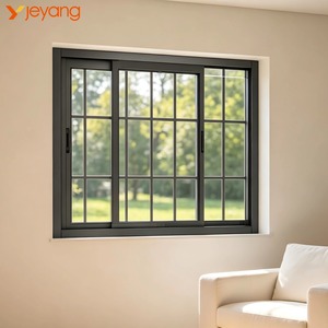 Anti Theft Aluminum Sliding Window With Grille And Mosquito Net Bulk Order For Project Villa
