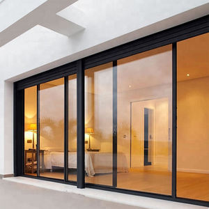 Modern Aluminum Sliding Door NFRC AS 2047 Certified Double Glazed Tempered Safety Glass For Patio Villa Project