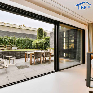 Modern Glass Sliding Door Soundproof Slim Frame Tempered Glass Exterior Aluminum Patio Sliding Doors