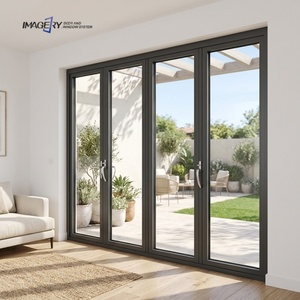 Aluminium Bi-Fold Thermal Break Slide Fold Door Toughened Glass