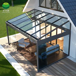 Aluminum Sunroom Outdoor Wall Mounted Glass Sunroom