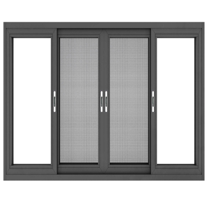 AS2047 Multi Large Sliding Swing Glass Window Aluminium Double Glazed Window Frame Aluminium Sliding Window With Mosquito Net
