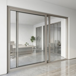 Single & Double Hung Aluminium Sliding Doors For Villa Patio Doors Single/Double Glazed Windows Waterproof Modern