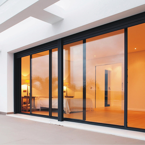 Energy Efficient Aluminium Double Tempered Glass Patio Sliding Doors