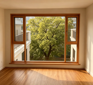 Modern Aluminum Clad Wood Tilt and Turn Swing Open Windows