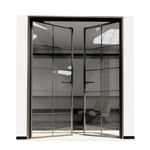 Black Aluminum Alloy Frame Casement Door
