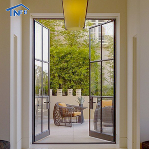 Simple Design Single Door Exterior Aluminum French Door Bathroom Narrow Frame Casement Aluminium Interior Glass Door