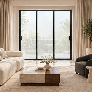Heavy Duty Aluminum Sliding Doors with Insulated Glass and Thermal Break Profiles for Commercial Building Applications