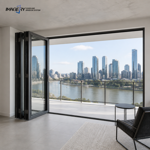 Custom Aluminum Door Folding Tempered Glass Multi Panel Space Saving for Office Meeting Room Partition