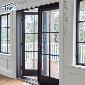 15 Year Warranty Tempered Glass Casement Door Balcony Apartment Mall Aluminum French Door