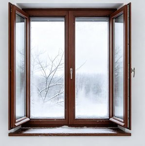 Customized Double Glazing Aluminum-Clad Solid Wood Casement Window